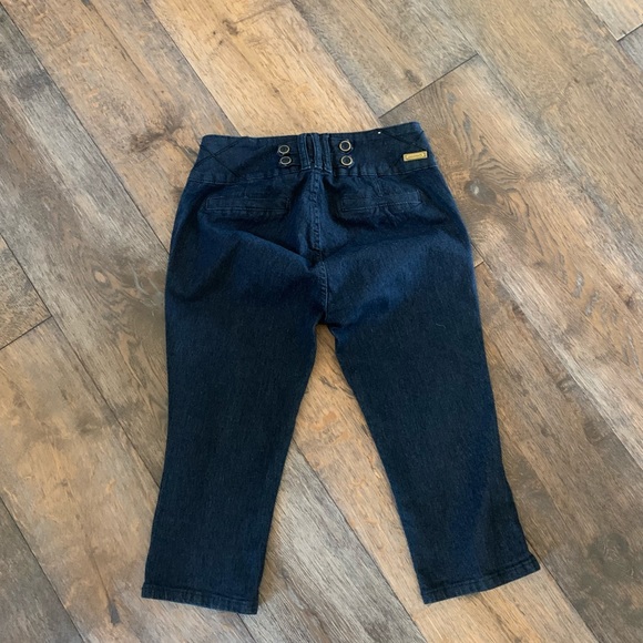 Diamanté Denim Jean Capri Pants - Picture 4 of 7